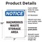 Signmission Hazardous Waste Storage Area OSHA Notice Sign, Plastic, 7in W x 10in L, 2PK OS-2PACK-NS-P-710-V-13347 - alternate 6